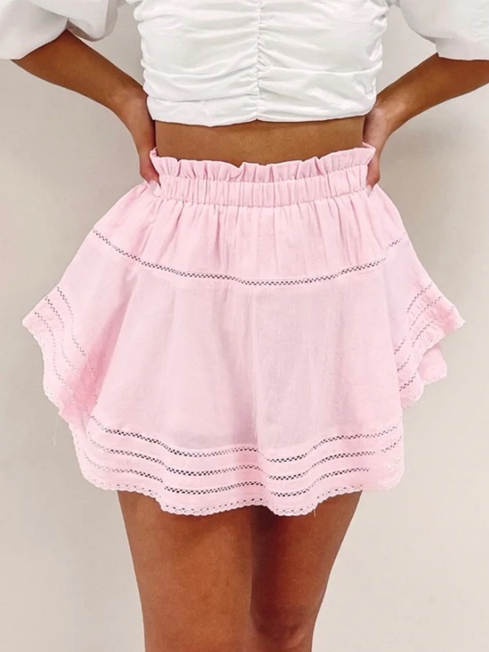Day + Moon Dresses & Skirts - NWT Pink Lace Mini Skirt